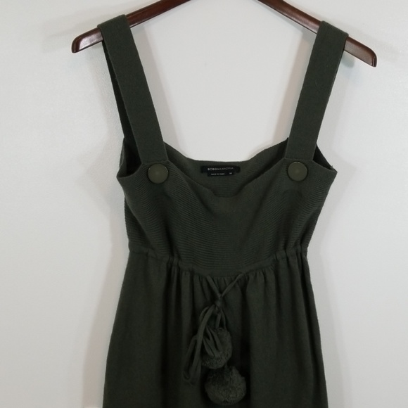 BCBG Green Woolblend Midi Overall Dress - Picture 2 of 8